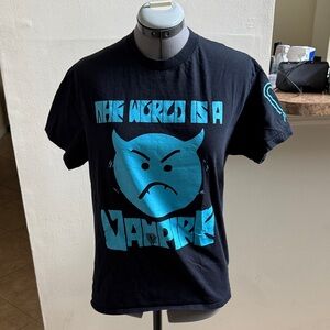 Smashing Pumpkins Concert Black T-Shirt with Blue Graphic